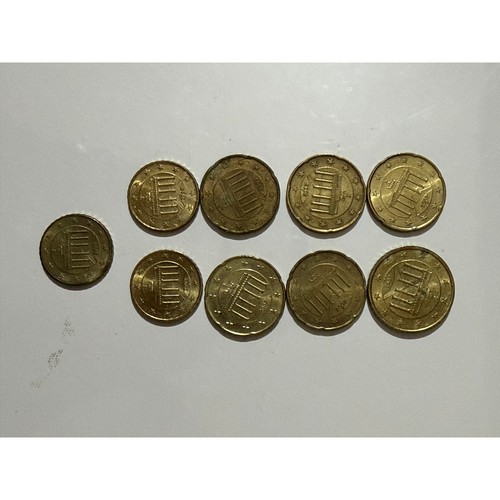 German euro cent coins - german, set
