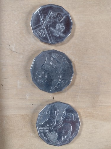 Australia 50cents coins - coins., royal