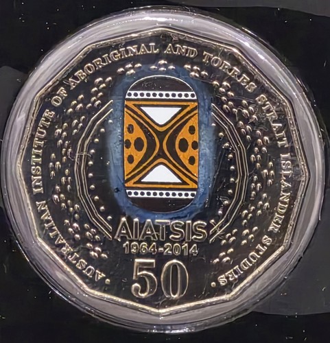 Rare cent coloured coin - coloured,