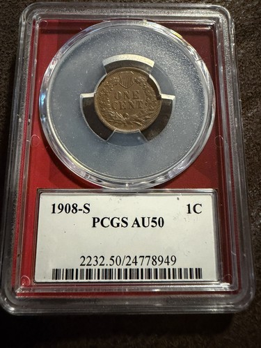1908 indian head cent - head, pcgs