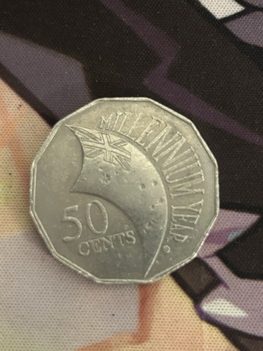 2000 fifty cent coin - fifty, 50