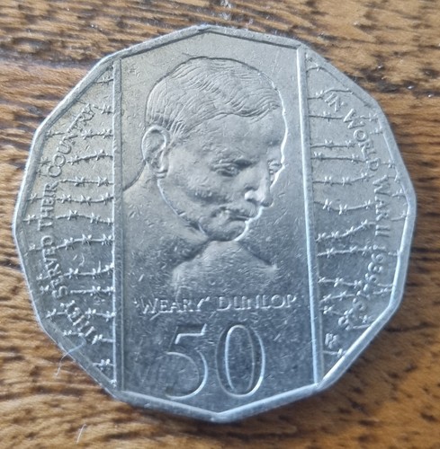 Rare 1995 weary dunlop - dunlop, cent